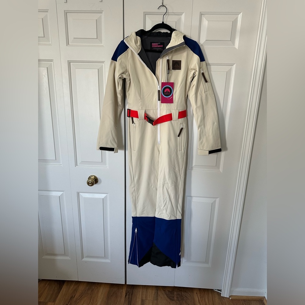 OISC Ski Suit - Cream & Blue NWT